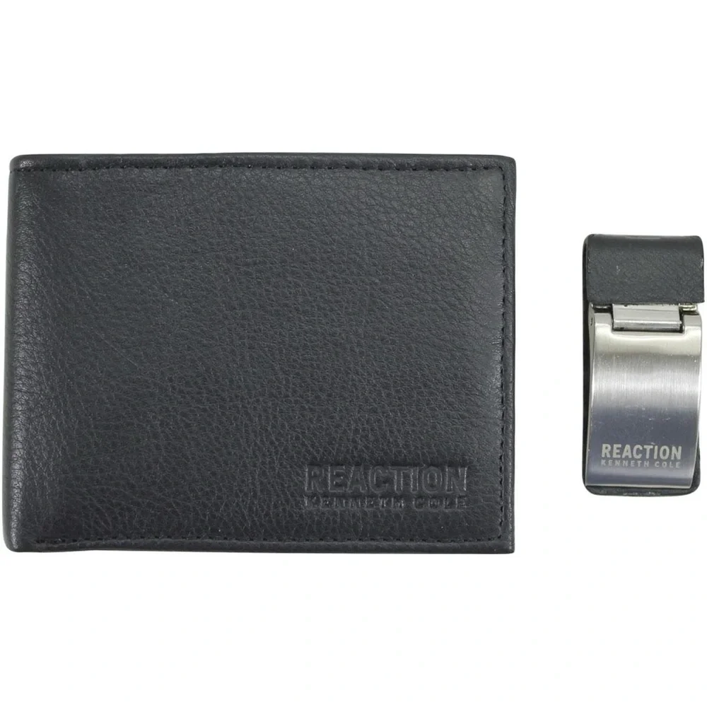 ♡ Kenneth Cole Reaction Men's Leather Passcase Wallet & Money Clip Set ♡